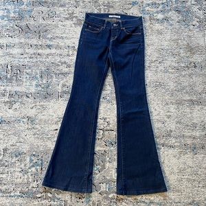 J Brand wide leg flare dark ink jeans